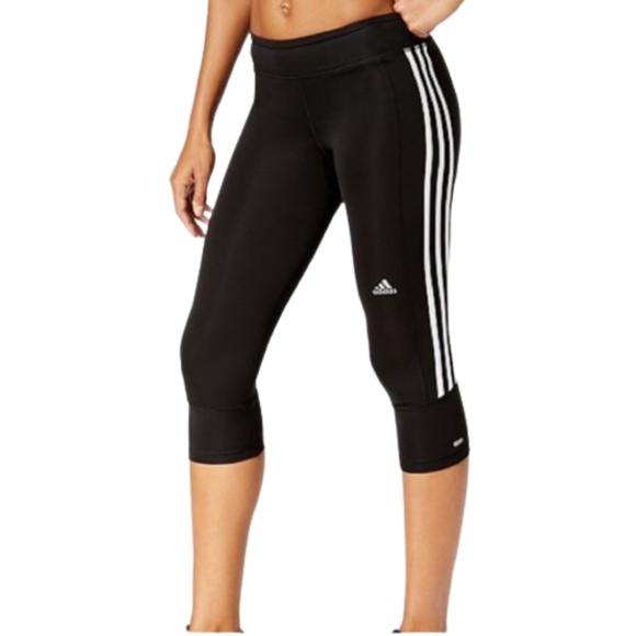 ADIDAS climacool response black cropped leggings - Picture 1 of 3